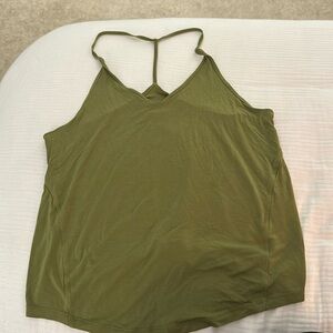 Lululemon modal silk yoga tie back tank green size 6